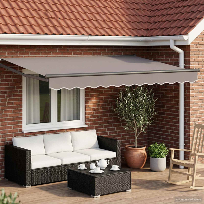 Cort electric retractabil Gri deschis și antracit 3 x 2,5 m