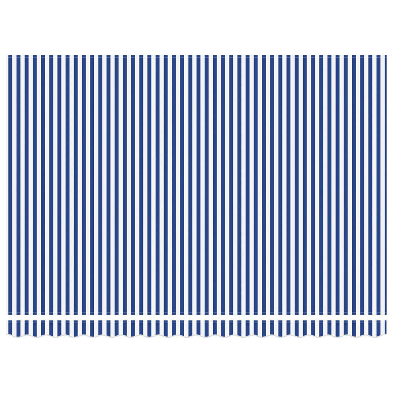 Copertină retractabilă manuală Albastru și Alb 5 × 3,5 m