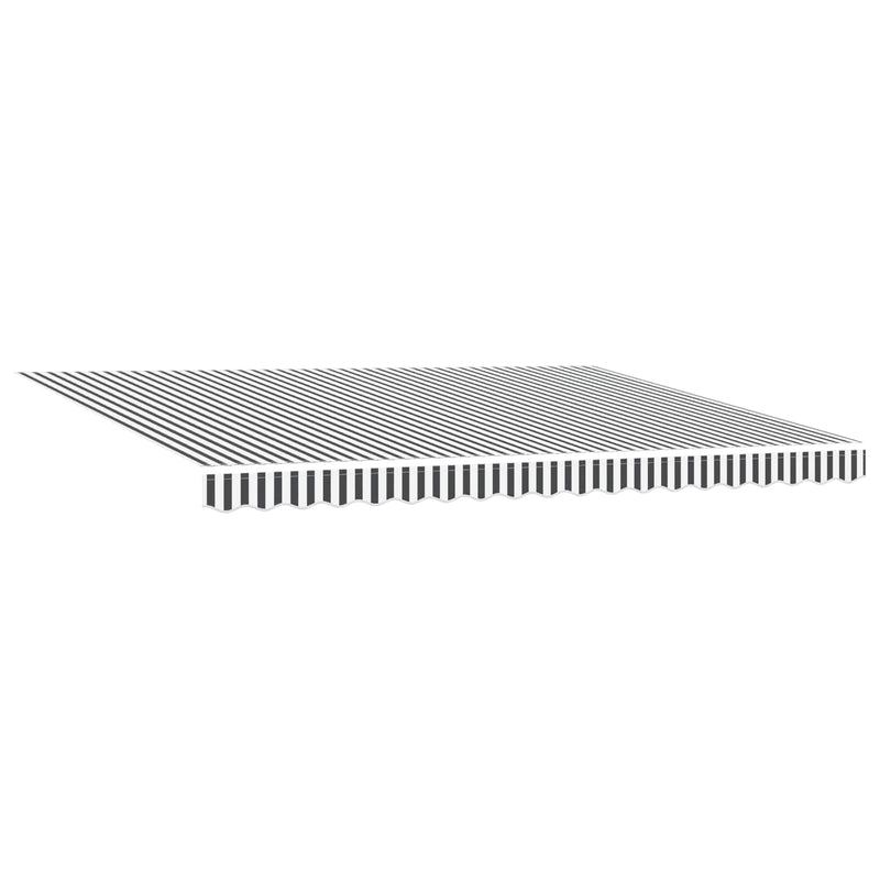 Copertină retractabilă manuală Antracit și Alb 4 × 3,5 m