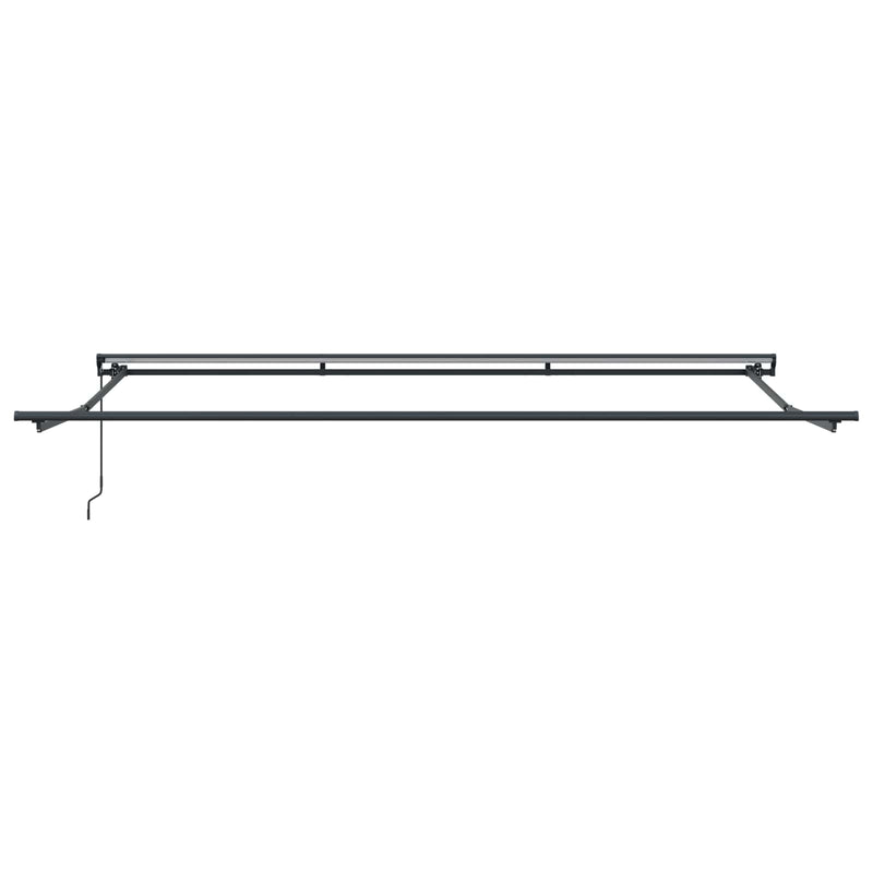 Copertină retractabilă manuală Antracit și Alb 4 × 3,5 m