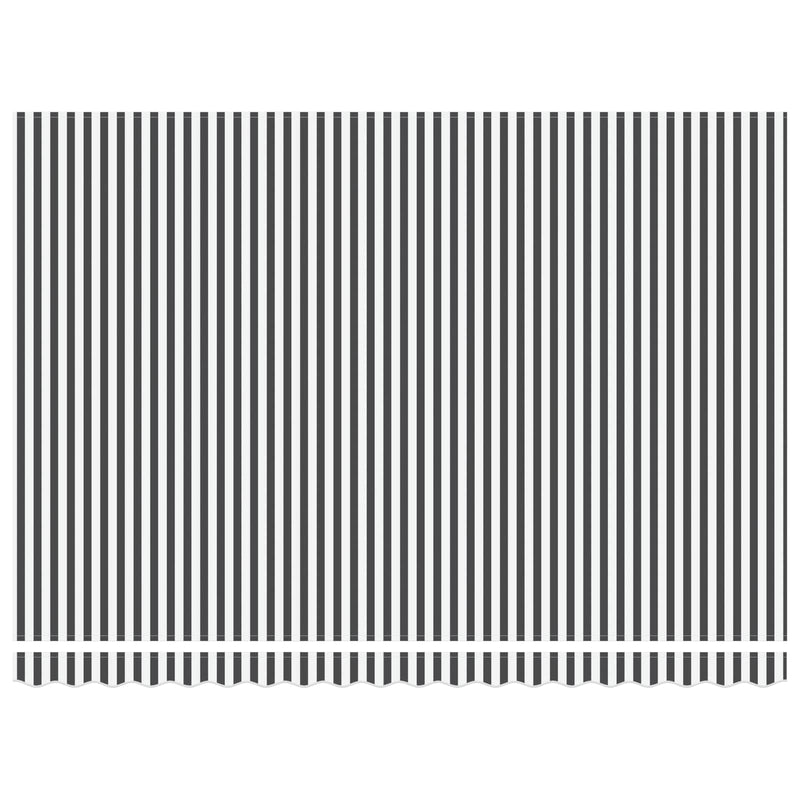 Copertină retractabilă manuală Antracit și Alb 4 × 3,5 m