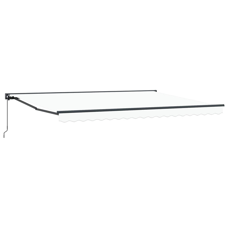 Copertină retractabilă manuală Alb 5 × 3,5 m