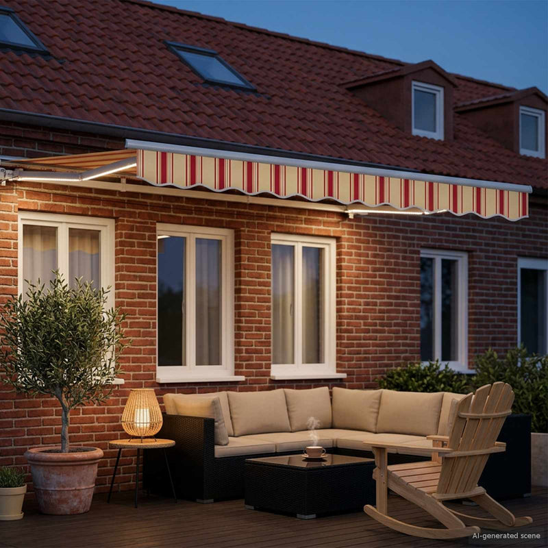 Cadru manual de marchiză cu LED-uri 3 x 2,5 m