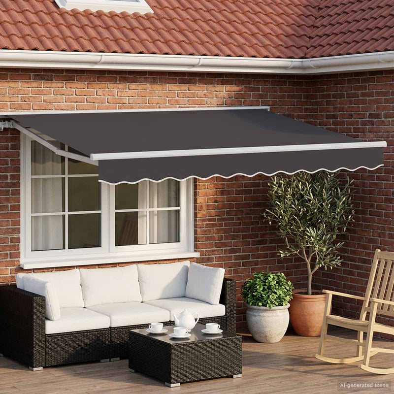 Cort electric retractabil Antracit 3,5 x 2,5 m
