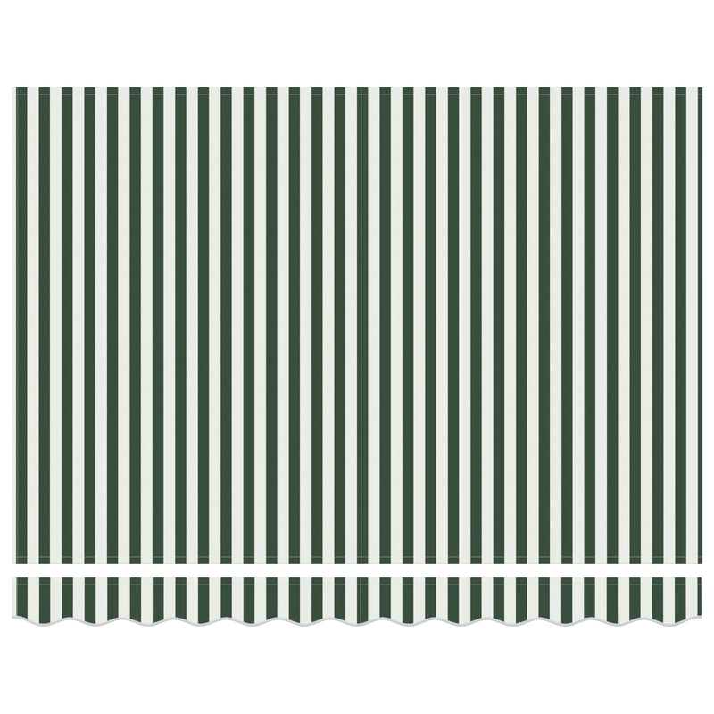 Cort electric retractabil Verde și alb 3 x 2,5 m
