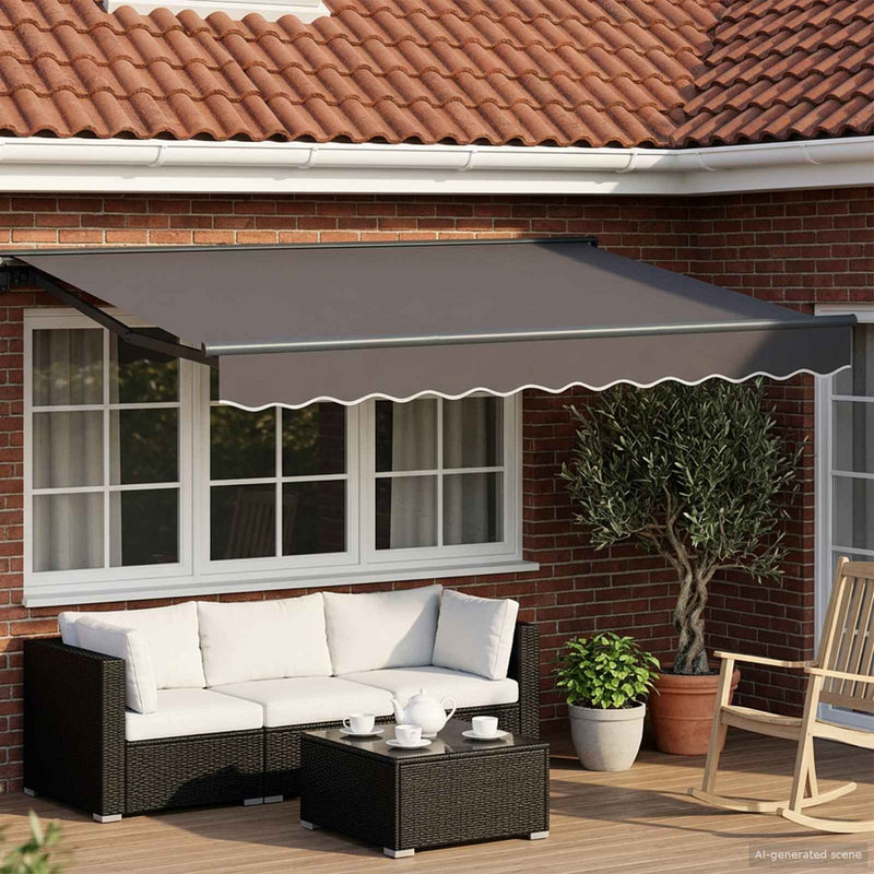 Cort electric retractabil Antracit 3,5 x 2,5 m