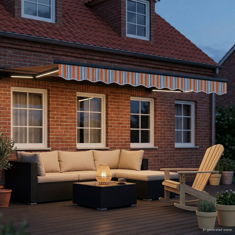 Cort electric retractabil 3,5 x 2,5 m Poliester cu acoperire PU