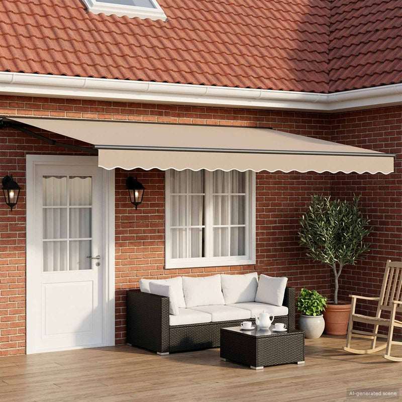 Cort electric retractabil Bej și antracit 4 × 3 m