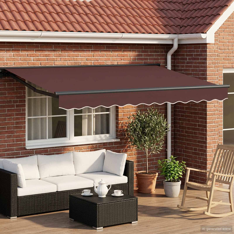 Cort electric retractabil Maro și Antracit 3,5 x 2 m