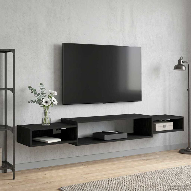 Sistem de TV montat pe perete Montare pe perete Stejar Negru
