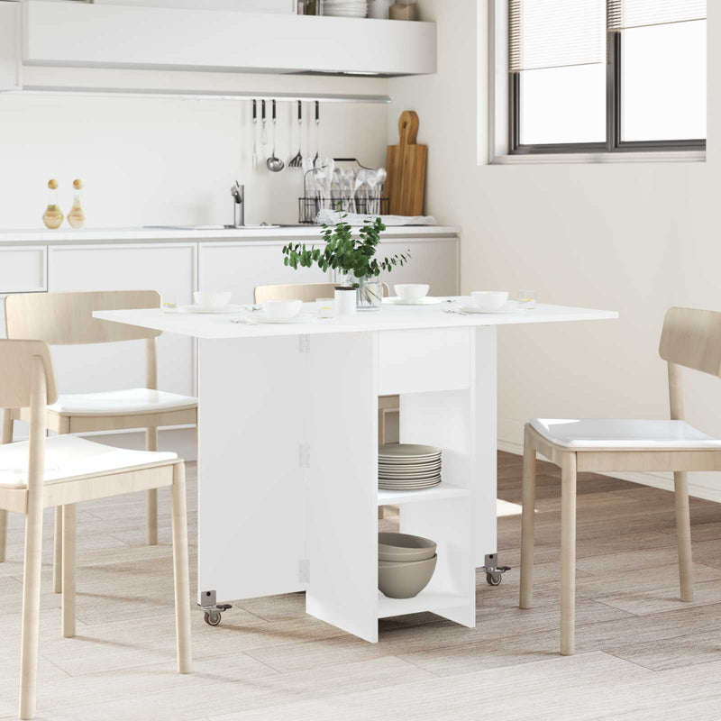 Masă de dining 115 x 70 x 75 cm Lemn prelucrat Alb