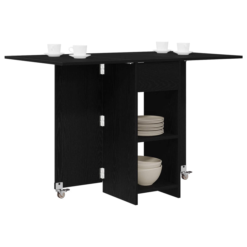 Masă de dining 115 x 70 x 75 cm Lemn prelucrat Stejar Negru