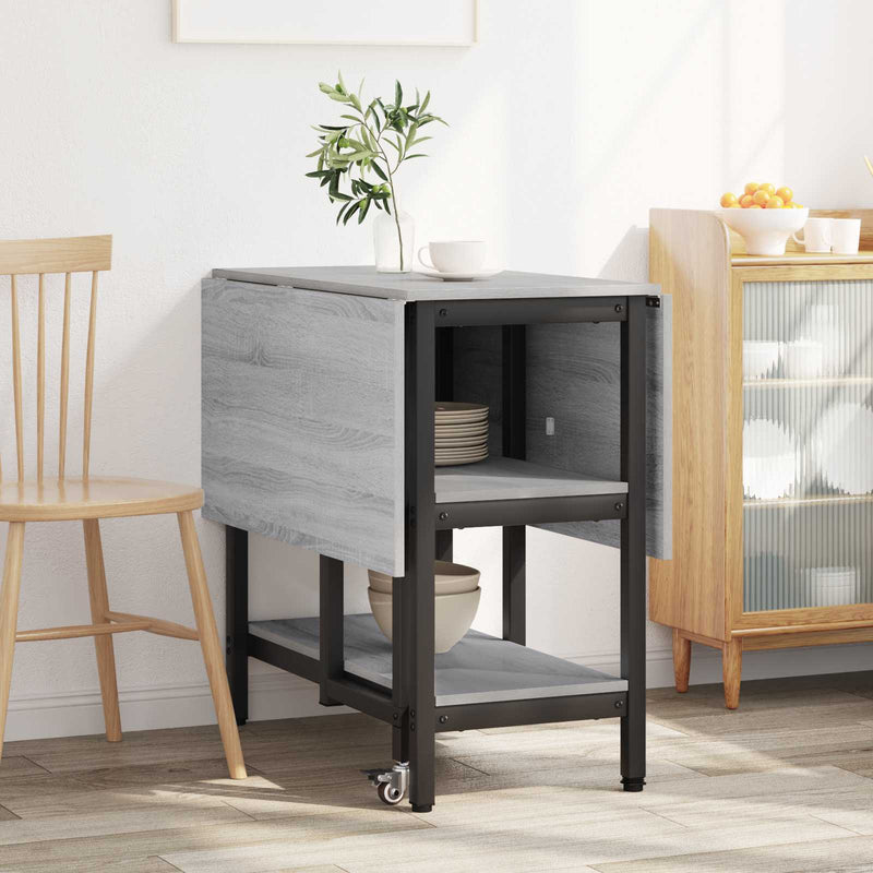 Masă de dining 122 x 80 x 76,5 cm Lemn prelucrat Sonoma gri