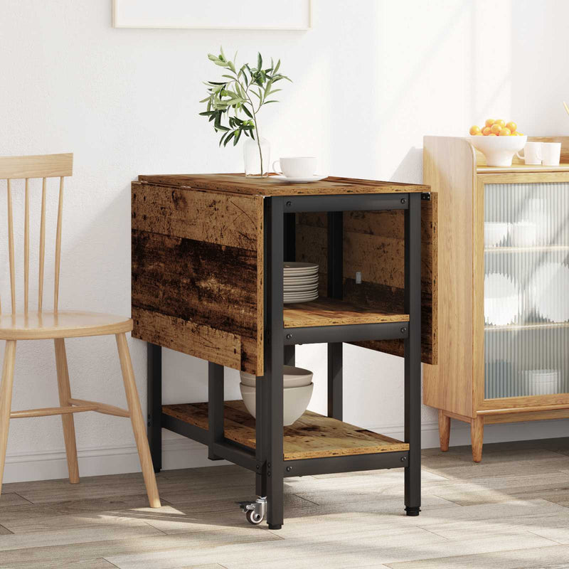 Masă de dining 122 x 80 x 76,5 cm Lemn prelucrat Lemn vechi