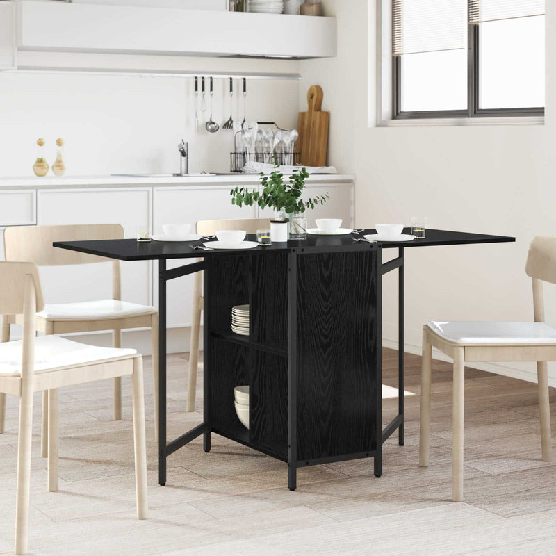 Masă de dining 144 x 60 x 75 cm Lemn prelucrat Stejar Negru