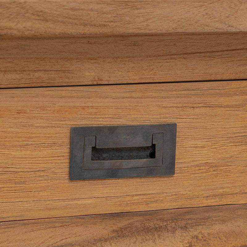 Masă de consolă natural 90 x 30 x 80 cm Lemn solid de tec