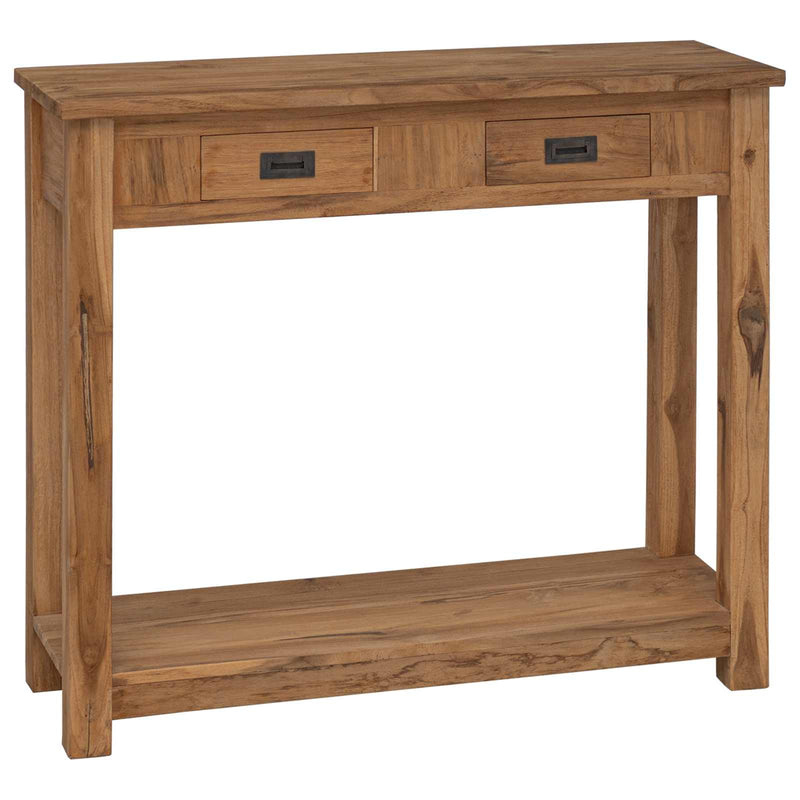 Masă de consolă natural 90 x 30 x 80 cm Lemn solid de tec