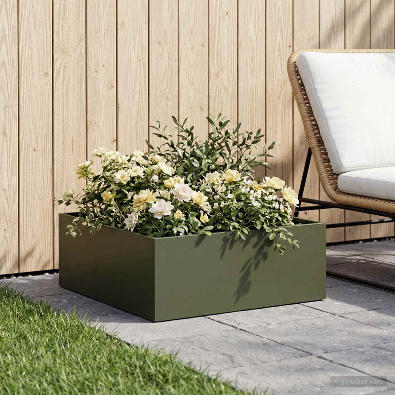 Vază pentru Grădină Verde măsliniu 60 x 60 x 20 cm
