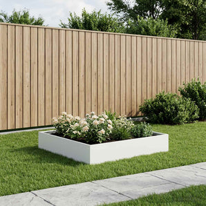 Vază pentru Grădină Alb 100 x 100 x 20 cm Oțel laminat la rece