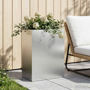 Vază pentru Grădină Argintiu 40 x 20 x 40 cm Oțel Galvanizat