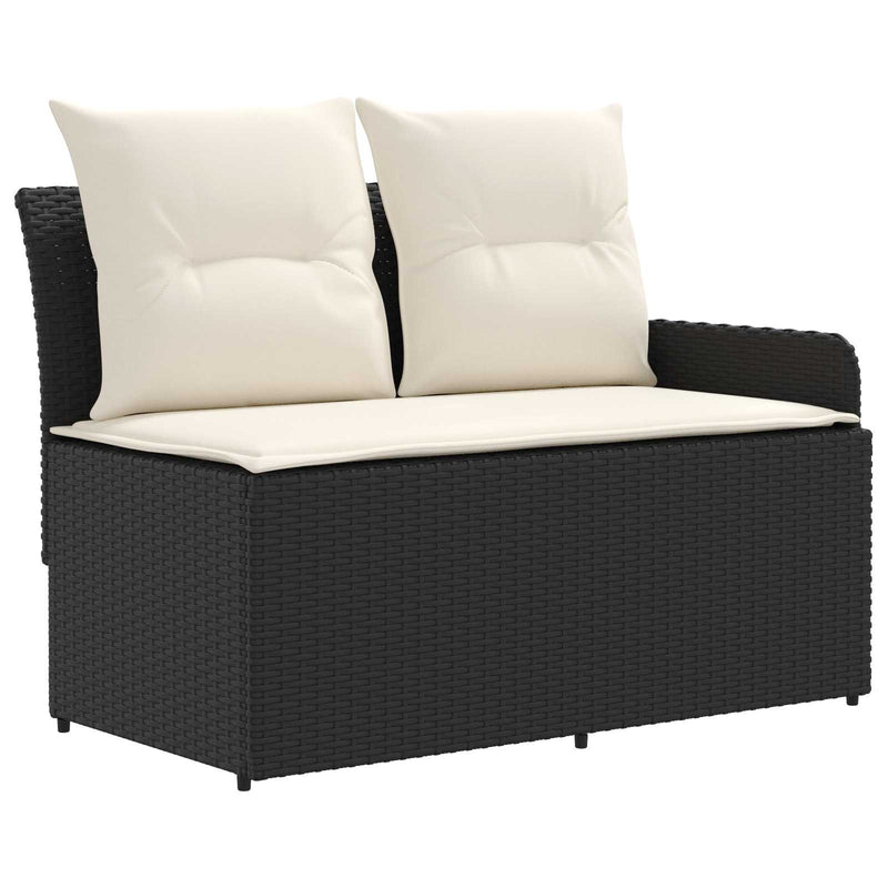 Seturi de mobilier 6 buc. Negru și Crem Ratan PE