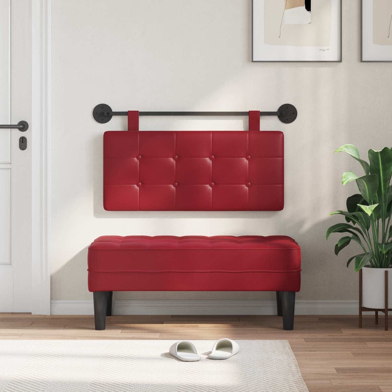 Tăblie de pat suspendată Roșu Vin Piele artificială