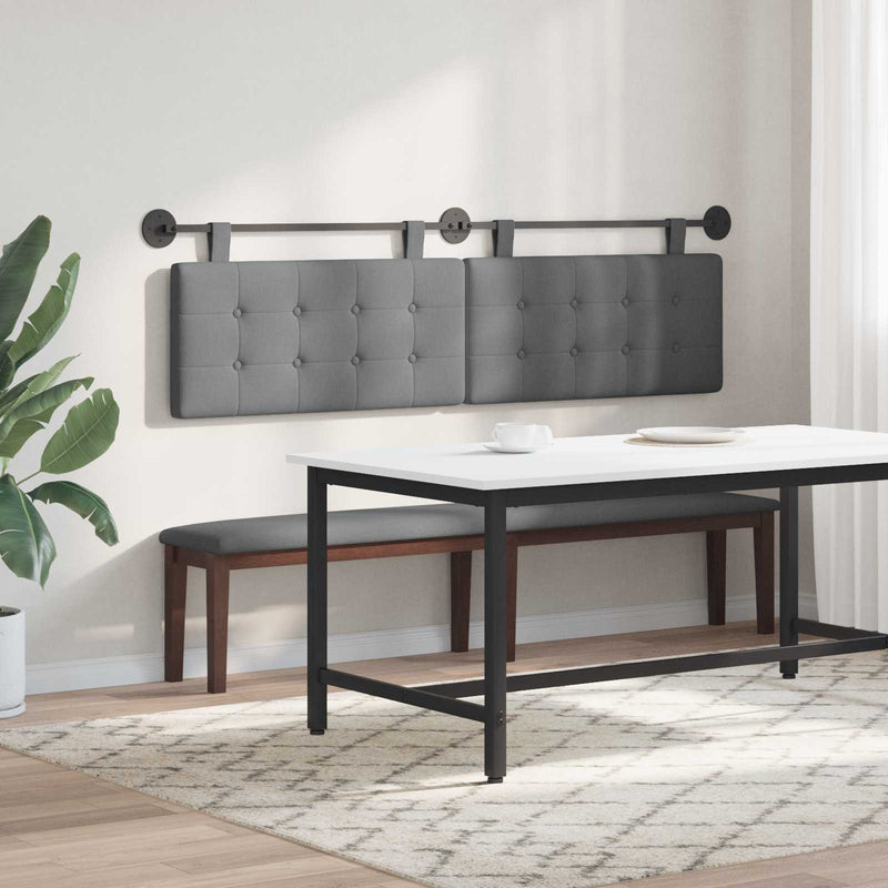 Tăblie de pat suspendată Gri închis Țesătură