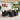 Set dining pentru exterior 7 buc. Negru și Alb crem