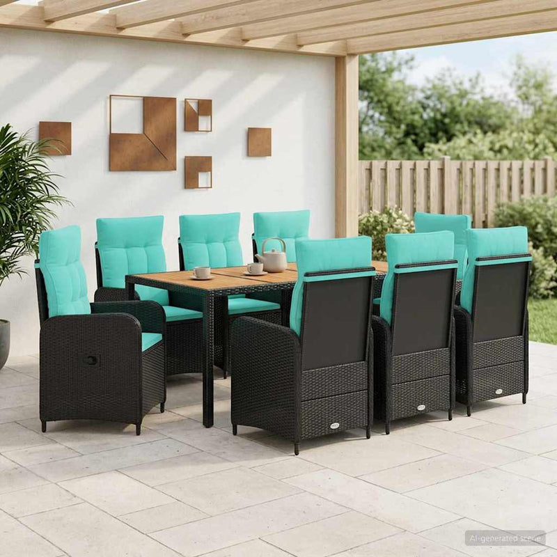 Set dining pentru exterior 9 buc.