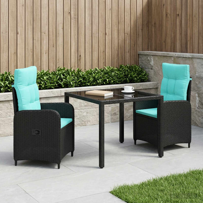 Set dining pentru exterior 3 buc. poliratan