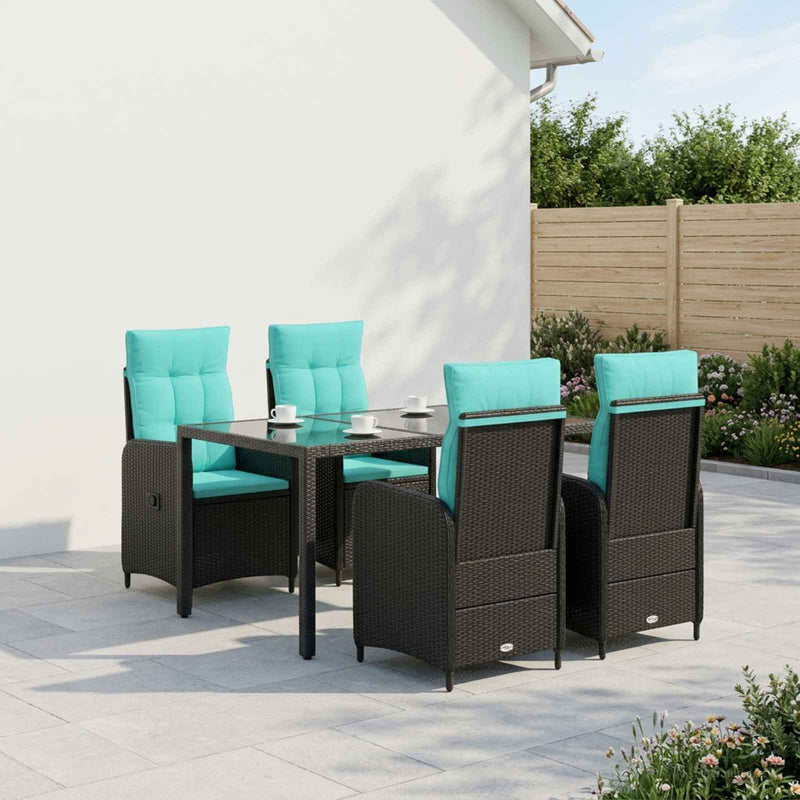 Set dining pentru exterior 5 buc. poliratan