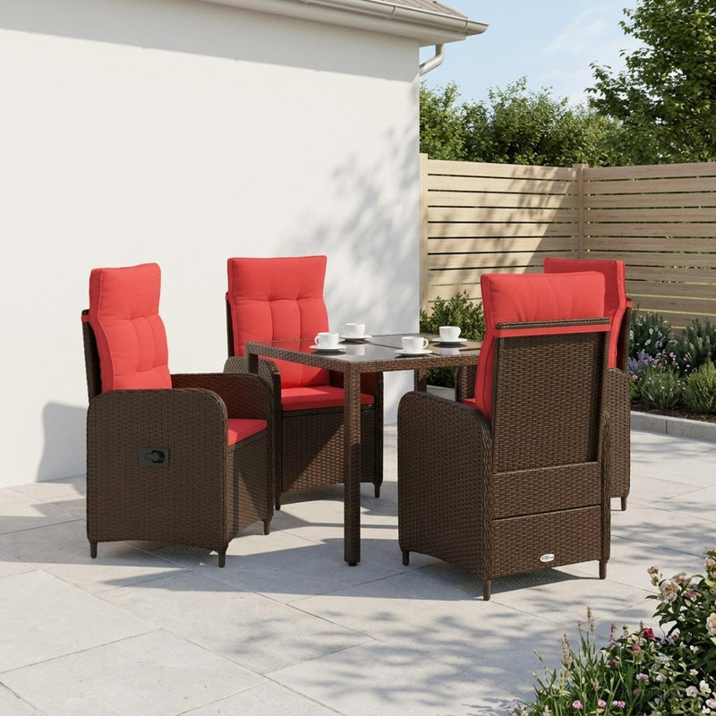 Set dining pentru exterior 5 buc. poliratan