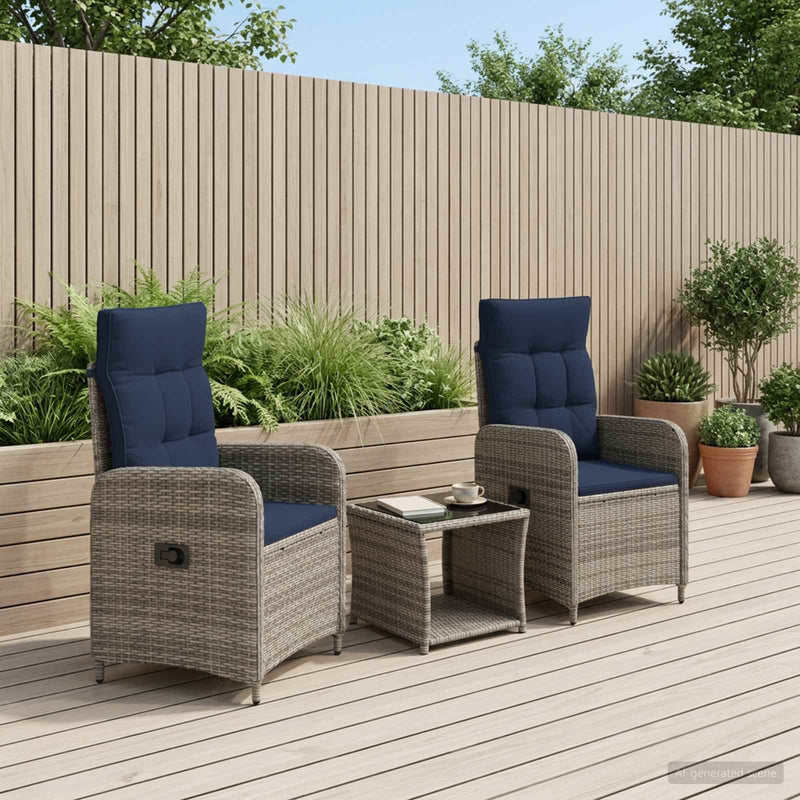 Set de lounge pentru grădină 3 buc.