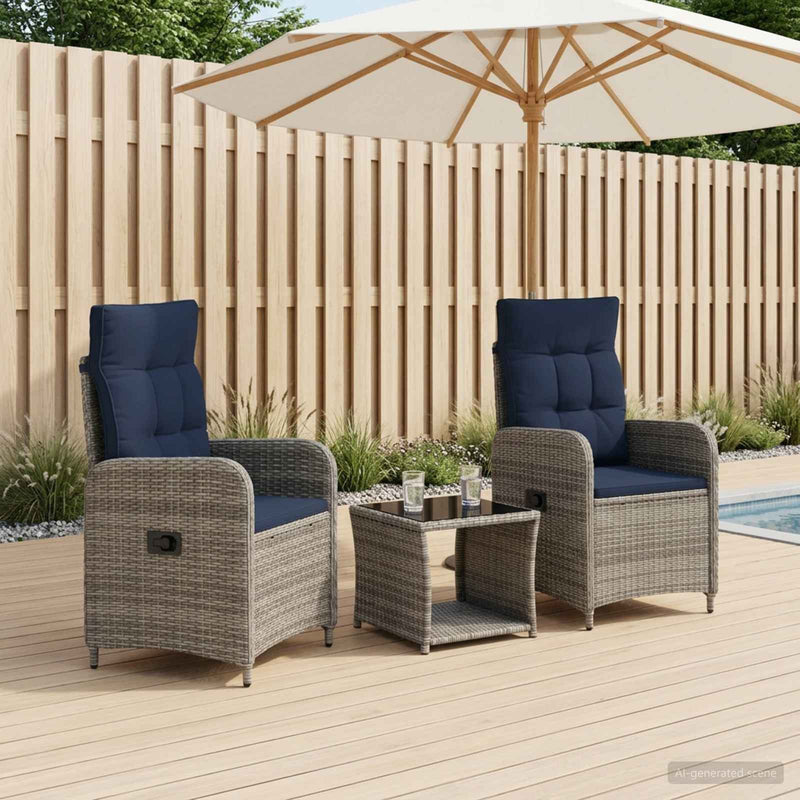 Set de lounge pentru grădină 3 buc.