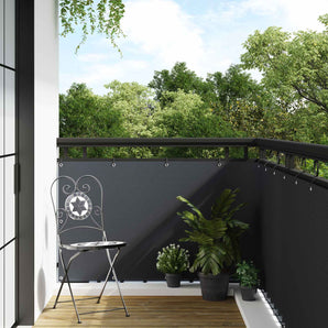 Ecran pentru balcon cu găici 400 x 90 cm poliratan Antracit