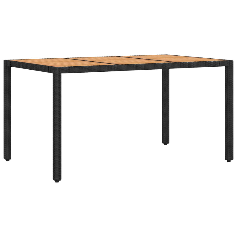 Set dining pentru exterior 7 buc. Negru