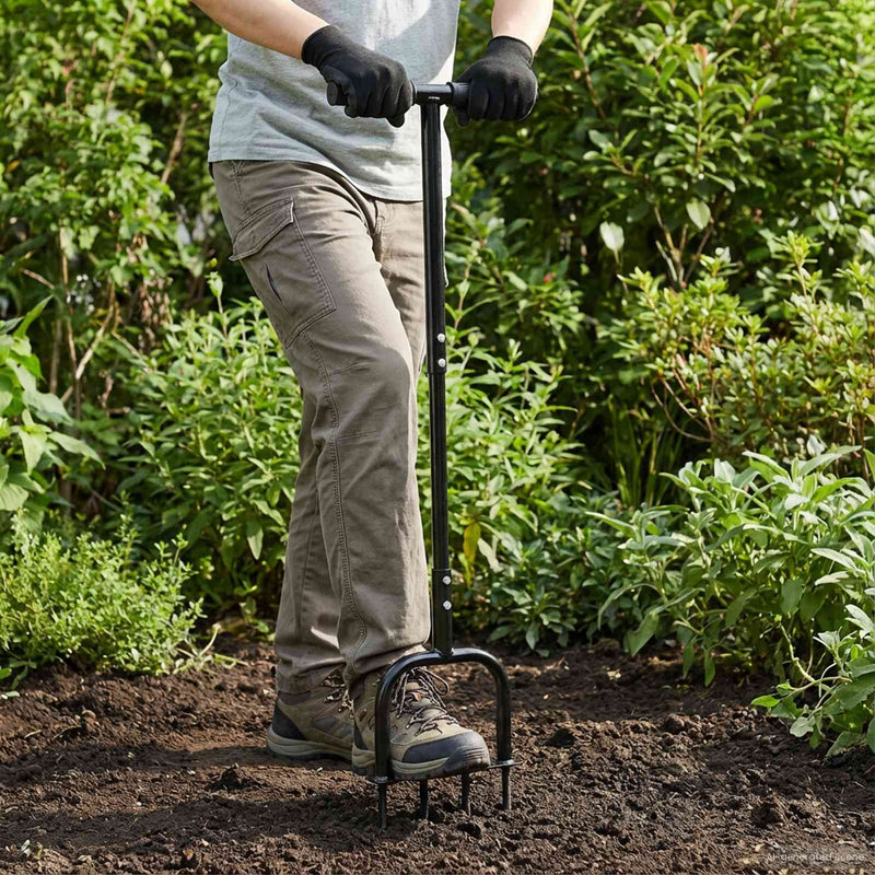 Unealtă aerator pentru gazon Negru 95 x 27 cm Plastic