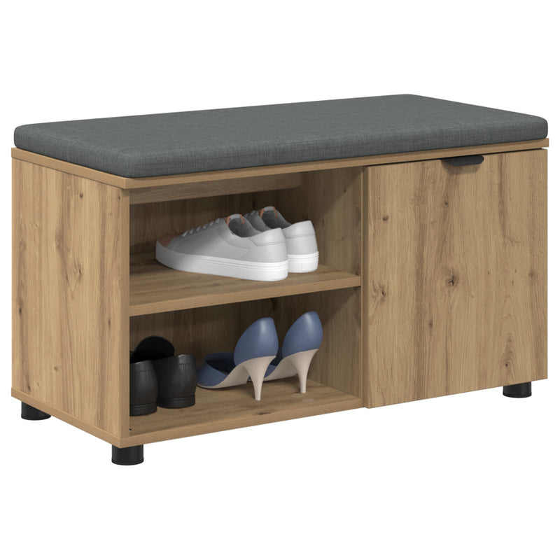 Bancă pentru pantofi cu pernă Stejar Artizanal 80 x 38 x 46 cm
