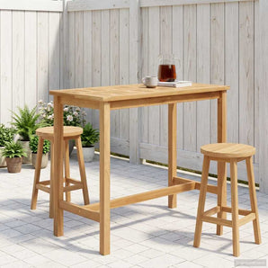 Masă de bar natural 110 x 60 x 105 cm Teak solid