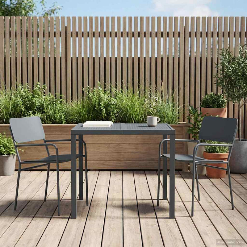 Set de Mobilier pentru Exterior 3 buc. Antracit Oțel