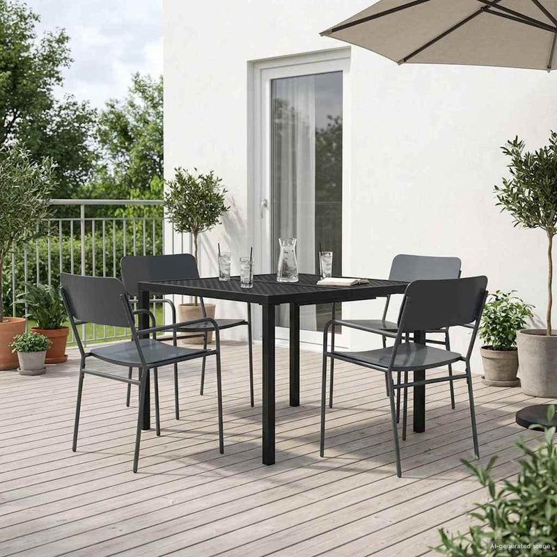 Set de Mobilier pentru Exterior 5 buc. Antracit Oțel