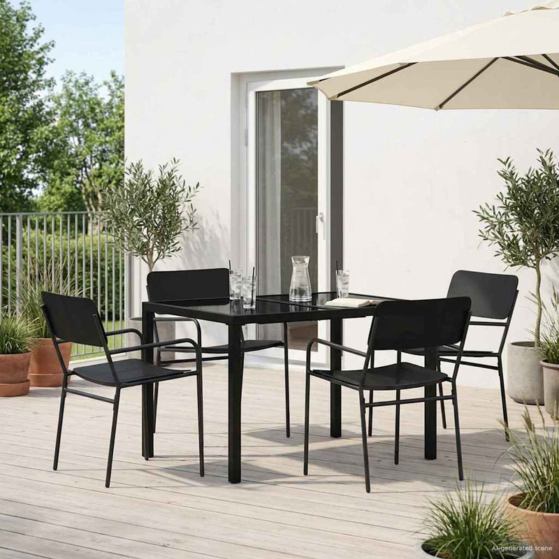 Set de Mobilier pentru Exterior 5 buc. Antracit Oțel
