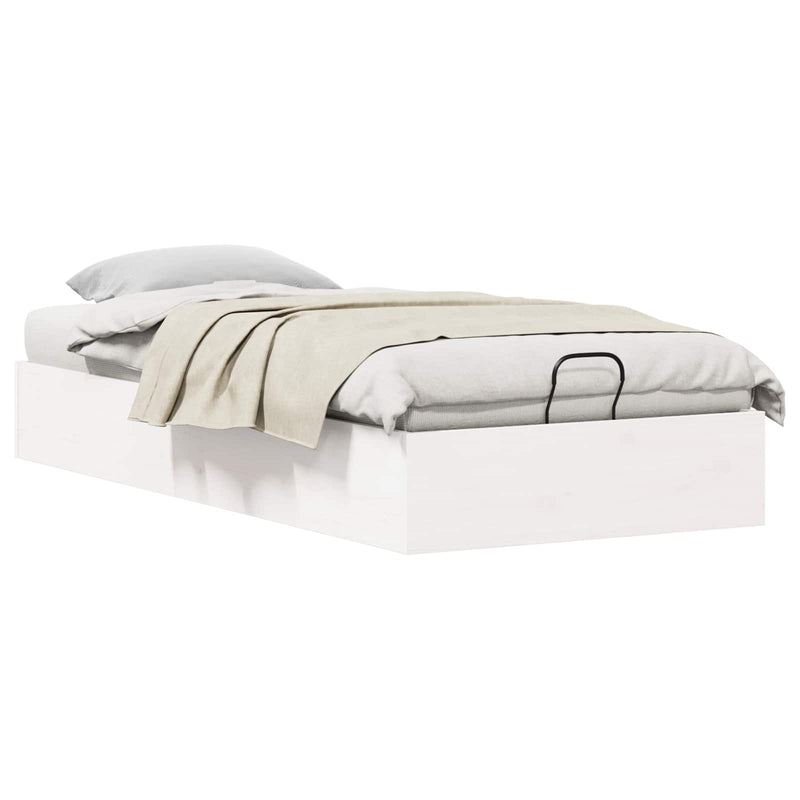 Cadru de pat ottoman cu depozitare Alb 90 x 200 cm
