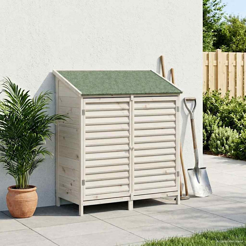 Sălaș de grădină Alb 106 x 56 x 113,5 cm Lemn de Brad Solid