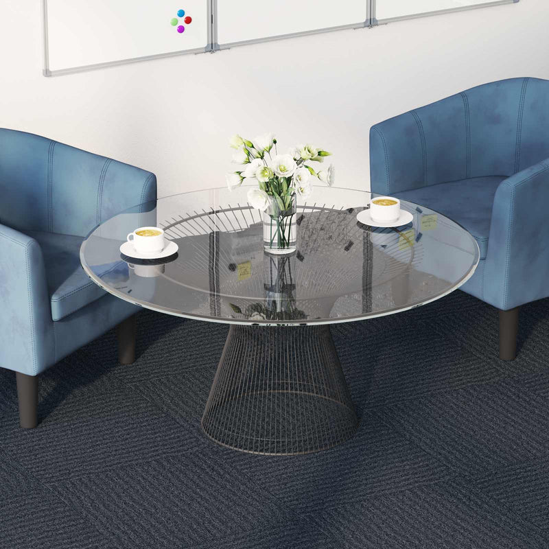 Placă de carpetă Gri Albastru 50 x 50 cm 36 buc. PP și bitum