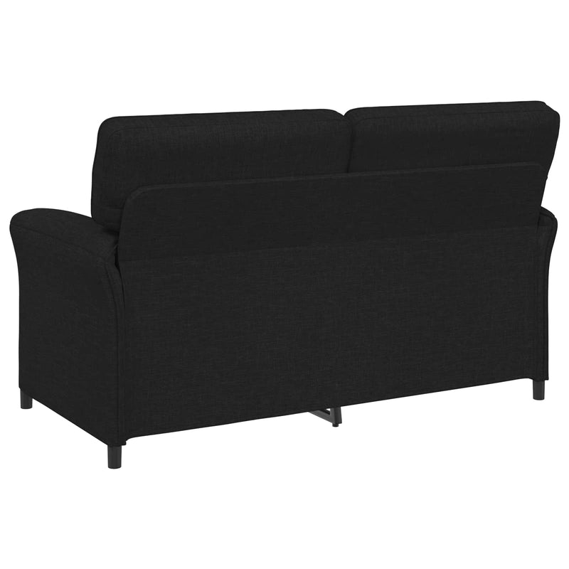 Set de canapea 2 buc. Negru Țesătură