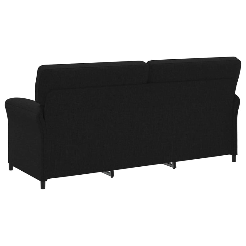 Set de canapea 2 buc. Negru Țesătură