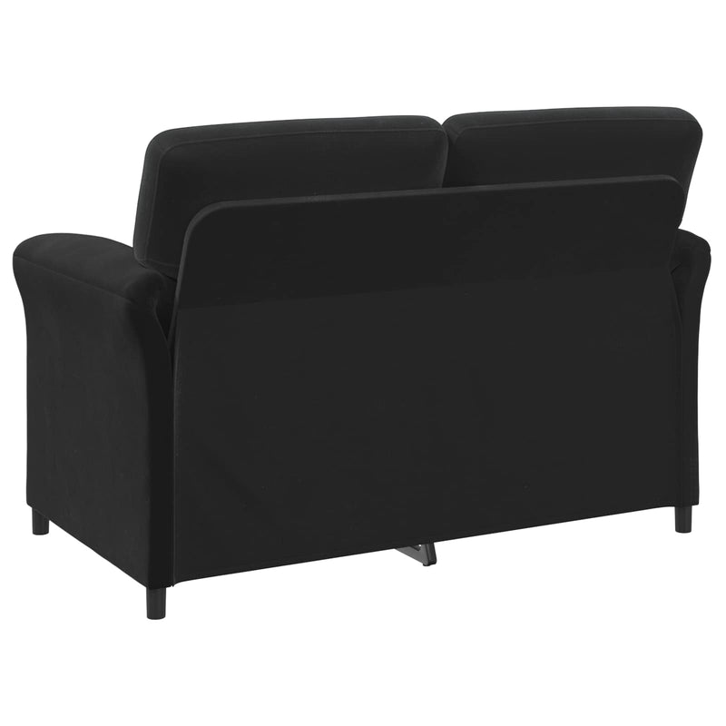 Set de canapea 2 buc. Negru Catifea