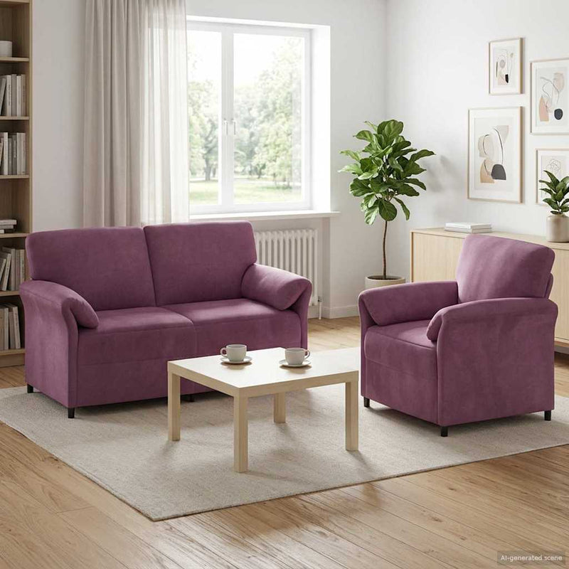Set de canapea 2 buc. Violet Catifea