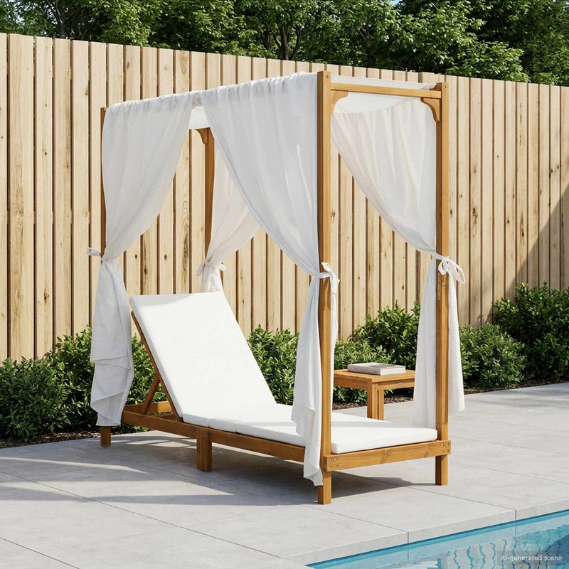 Soluționat solar individual cu copertină și perdele Crem